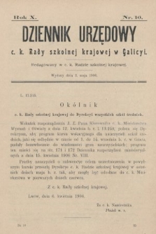 Dziennik Urzędowy c. k. Rady szkolnej krajowej w Galicyi. 1906, nr 10