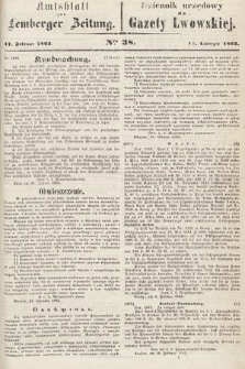 Amtsblatt zur Lemberger Zeitung = Dziennik Urzędowy do Gazety Lwowskiej. 1863, nr 38