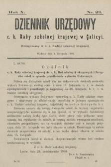 Dziennik Urzędowy c. k. Rady szkolnej krajowej w Galicyi. 1906, nr 23