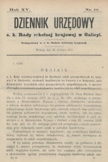 Dziennik Urzędowy c. k. Rady szkolnej krajowej w Galicyi. 1911, nr 10