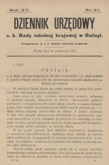 Dziennik Urzędowy c. k. Rady szkolnej krajowej w Galicyi. 1911, nr 24