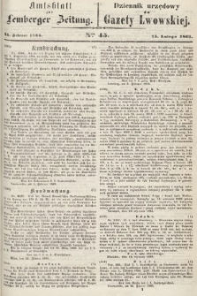 Amtsblatt zur Lemberger Zeitung = Dziennik Urzędowy do Gazety Lwowskiej. 1863, nr 45