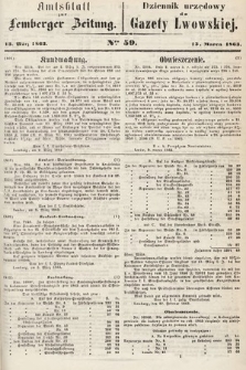 Amtsblatt zur Lemberger Zeitung = Dziennik Urzędowy do Gazety Lwowskiej. 1863, nr 59