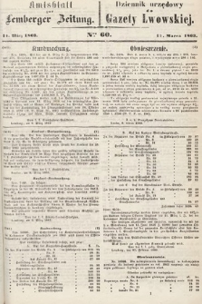Amtsblatt zur Lemberger Zeitung = Dziennik Urzędowy do Gazety Lwowskiej. 1863, nr 60