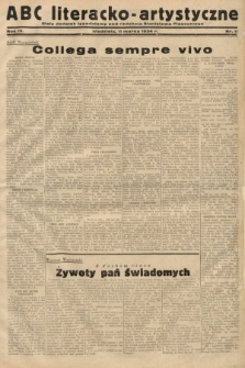 ABC Literacko-Artystyczne : stały dodatek tygodniowy. 1934, nr 11