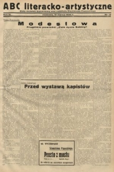 ABC Literacko-Artystyczne : stały dodatek tygodniowy. 1934, nr 12
