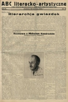 ABC Literacko-Artystyczne : stały dodatek tygodniowy. 1934, nr 18