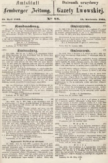 Amtsblatt zur Lemberger Zeitung = Dziennik Urzędowy do Gazety Lwowskiej. 1863, nr 88