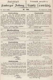 Amtsblatt zur Lemberger Zeitung = Dziennik Urzędowy do Gazety Lwowskiej. 1863, nr 90