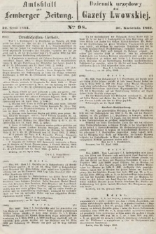 Amtsblatt zur Lemberger Zeitung = Dziennik Urzędowy do Gazety Lwowskiej. 1863, nr 98