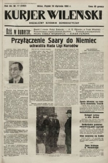 Kurjer Wileński : niezależny dziennik demokratyczny. 1935, nr 17