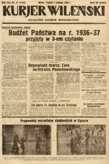 Kurjer Wileński : niezależny dziennik demokratyczny. 1936, nr 37
