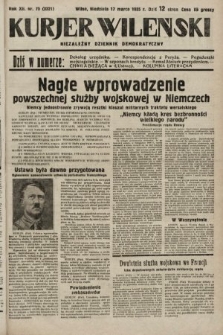 Kurjer Wileński : niezależny dziennik demokratyczny. 1935, nr 75