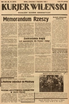 Kurjer Wileński : niezależny dziennik demokratyczny. 1936, nr 92
