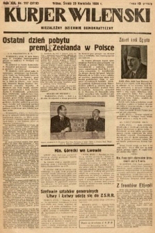 Kurjer Wileński : niezależny dziennik demokratyczny. 1936, nr 117