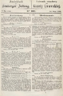 Amtsblatt zur Lemberger Zeitung = Dziennik Urzędowy do Gazety Lwowskiej. 1863, nr 107