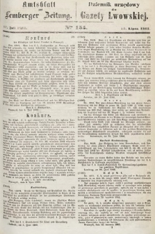 Amtsblatt zur Lemberger Zeitung = Dziennik Urzędowy do Gazety Lwowskiej. 1863, nr 155