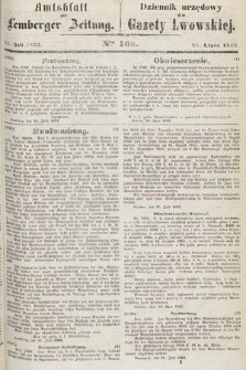 Amtsblatt zur Lemberger Zeitung = Dziennik Urzędowy do Gazety Lwowskiej. 1863, nr 168
