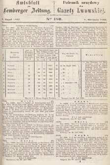 Amtsblatt zur Lemberger Zeitung = Dziennik Urzędowy do Gazety Lwowskiej. 1863, nr 180