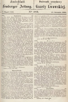 Amtsblatt zur Lemberger Zeitung = Dziennik Urzędowy do Gazety Lwowskiej. 1863, nr 183
