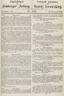Amtsblatt zur Lemberger Zeitung = Dziennik Urzędowy do Gazety Lwowskiej. 1863, nr 186