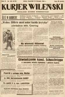 Kurjer Wileński : niezależny dziennik demokratyczny. 1934, nr 229