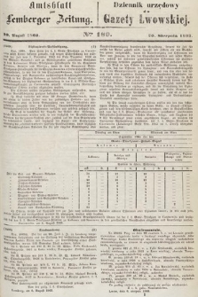 Amtsblatt zur Lemberger Zeitung = Dziennik Urzędowy do Gazety Lwowskiej. 1863, nr 189