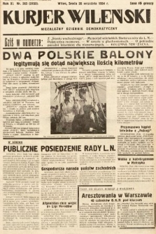Kurjer Wileński : niezależny dziennik demokratyczny. 1934, nr 263