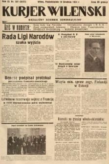 Kurjer Wileński : niezależny dziennik demokratyczny. 1934, nr 337
