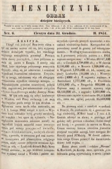 Miesięcznik : obraz dziejów bieżących. 1851, nr 6