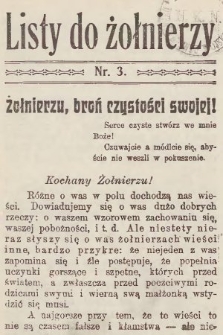 Listy do Żołnierzy. 1915, nr 3