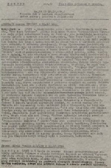 Depesze PAT z Londynu skonfiskowane przez cenzurę prasową w Palestynie. 1943, nr 33