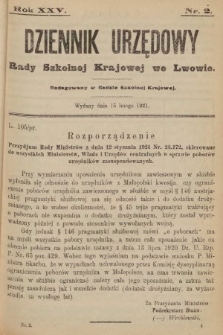 Dziennik Urzędowy Rady Szkolnej Krajowej we Lwowie. 1921, nr 2