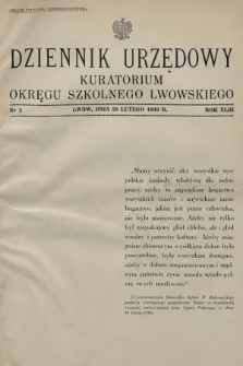 Dziennik Urzędowy Kuratorium Okręgu Szkolnego Lwowskiego. 1939, nr 2