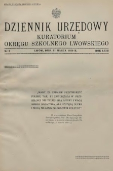 Dziennik Urzędowy Kuratorium Okręgu Szkolnego Lwowskiego. 1939, nr 3