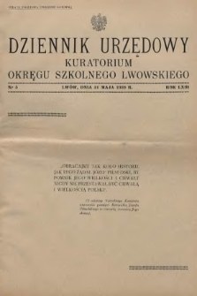 Dziennik Urzędowy Kuratorium Okręgu Szkolnego Lwowskiego. 1939, nr 5