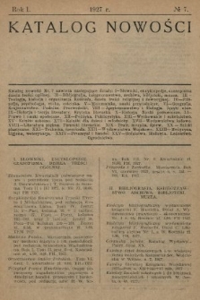 Katalog Nowości. 1927, nr 7