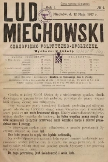 Lud Miechowski : czasopismo polityczno-społeczne. 1917, nr 1