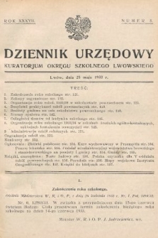 Dziennik Urzędowy Kuratorjum Okręgu Szkolnego Lwowskiego. 1933, nr 5