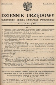 Dziennik Urzędowy Kuratorjum Okręgu Szkolnego Lwowskiego. 1934, nr 5