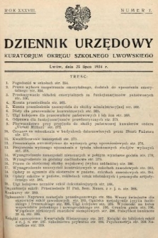 Dziennik Urzędowy Kuratorjum Okręgu Szkolnego Lwowskiego. 1934, nr 7