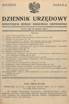 Dziennik Urzędowy Kuratorjum Okręgu Szkolnego Lwowskiego. 1934, nr 8