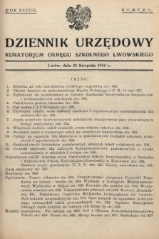 Dziennik Urzędowy Kuratorjum Okręgu Szkolnego Lwowskiego. 1934, nr 11
