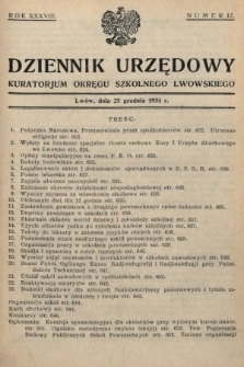 Dziennik Urzędowy Kuratorjum Okręgu Szkolnego Lwowskiego. 1934, nr 12