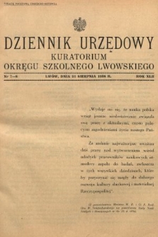 Dziennik Urzędowy Kuratorium Okręgu Szkolnego Lwowskiego. 1938, nr 7-8