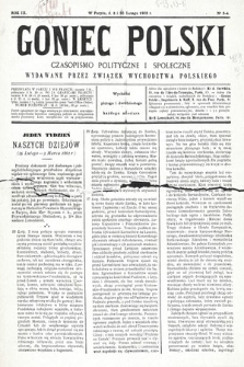 Goniec Polski : czasopismo polityczne i społeczne. 1902, nr 3-4