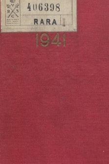 Rocznik Kieszonkowy dla Generalnego Gubernatorstwa. 1941