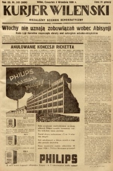 Kurjer Wileński : niezależny dziennik demokratyczny. 1935, nr 243