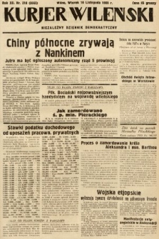 Kurjer Wileński : niezależny dziennik demokratyczny. 1935, nr 318