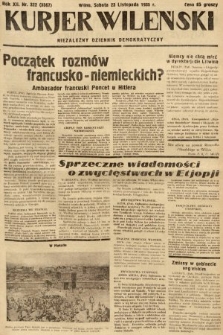 Kurjer Wileński : niezależny dziennik demokratyczny. 1935, nr 322